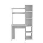 Bureau avec bibliothèque à 6 étagères, table pour ordinateur portable, armoire intégrée