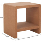 Table d'appoint Cork Accent – 18x14x18 po, Matériau Naturel, Table d'appoint Moderne pour Salon