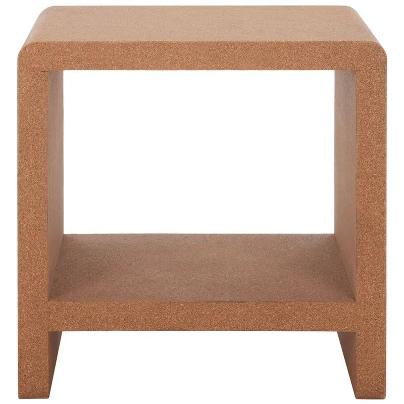 Table d'appoint Cork Accent – 18x14x18 po, Matériau Naturel, Table d'appoint Moderne pour Salon
