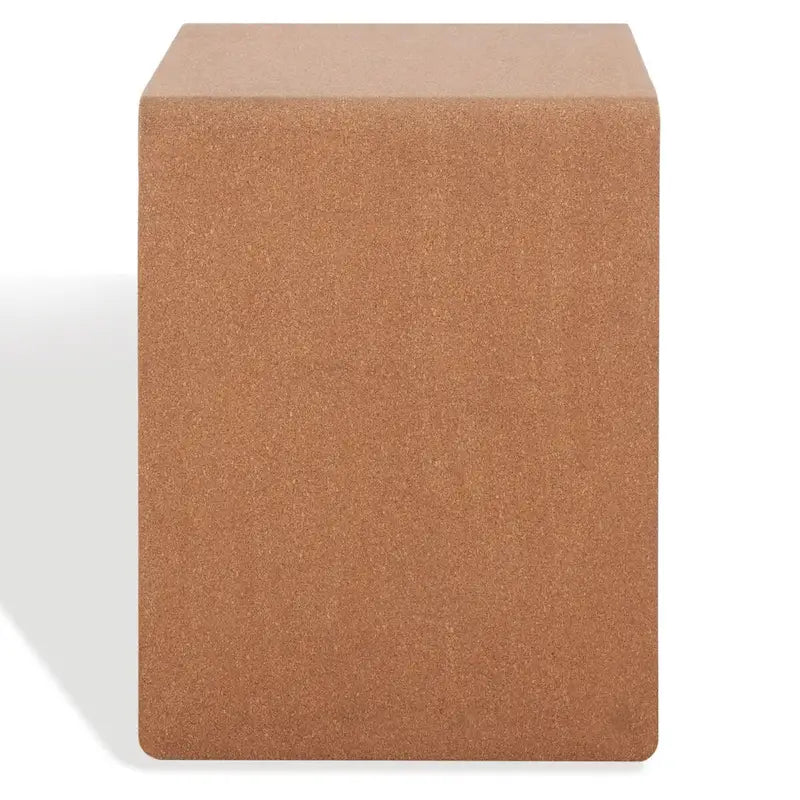 Table d'appoint Cork Accent – 18x14x18 po, Matériau Naturel, Table d'appoint Moderne pour Salon