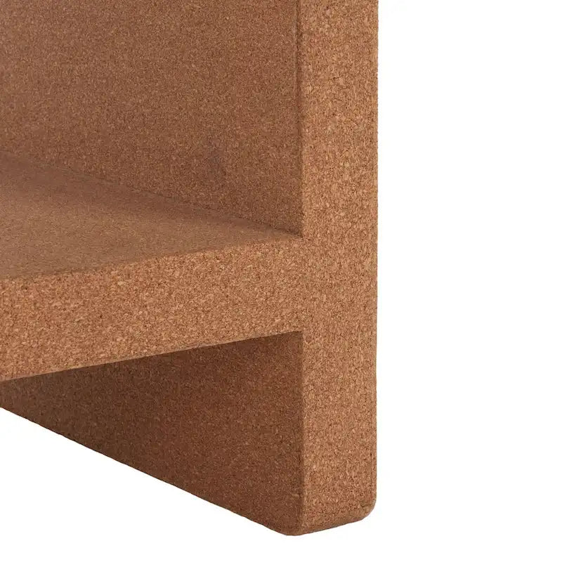 Table d'appoint Cork Accent – 18x14x18 po, Matériau Naturel, Table d'appoint Moderne pour Salon