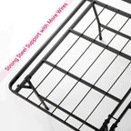Cadre de lit plateforme en métal de 45 cm – 6 options de taille, aucun sommier tapissier requis, acier robuste