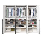 Manhattan Comfort Lee Modern 3.0 Ensemble de 3 armoires de rangement autoportantes