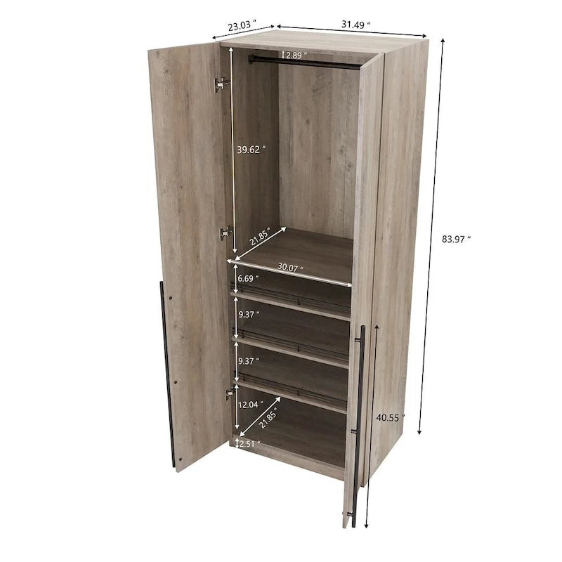 Manhattan Comfort Lee Modern 3.0 Ensemble de 3 armoires de rangement autoportantes