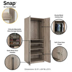 Manhattan Comfort Lee Modern 3.0 Ensemble de 3 armoires de rangement autoportantes