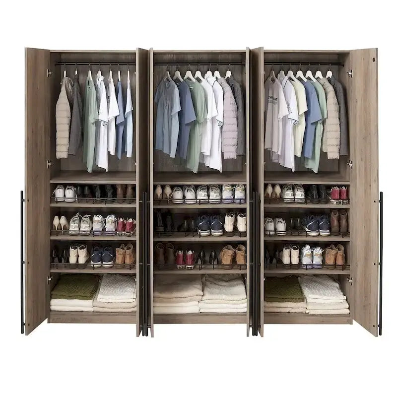 Manhattan Comfort Lee Modern 3.0 Ensemble de 3 armoires de rangement autoportantes