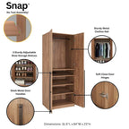 Manhattan Comfort Lee Modern 3.0 Ensemble de 3 armoires de rangement autoportantes