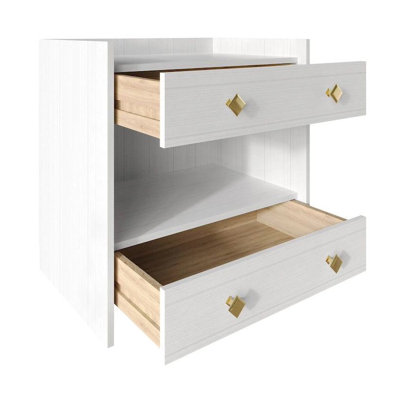 CraftPorch Mid-Century Modern 2 Piece Nightstand