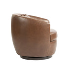 Fauteuil pivotant avec rangement intégré – Marron/Rouge/Noir, Fauteuil de salon rembourré