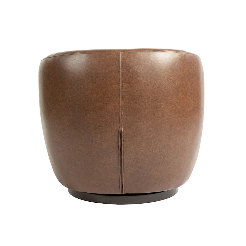 Fauteuil pivotant avec rangement intégré – Marron/Rouge/Noir, Fauteuil de salon rembourré