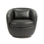 Fauteuil pivotant avec rangement intégré – Marron/Rouge/Noir, Fauteuil de salon rembourré