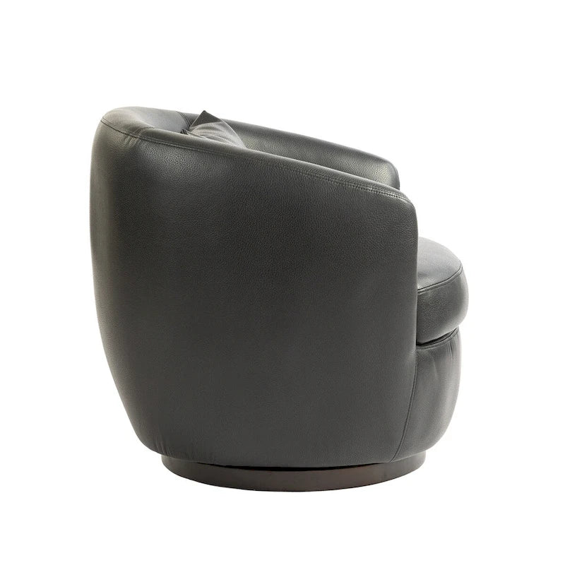 Fauteuil pivotant avec rangement intégré – Marron/Rouge/Noir, Fauteuil de salon rembourré