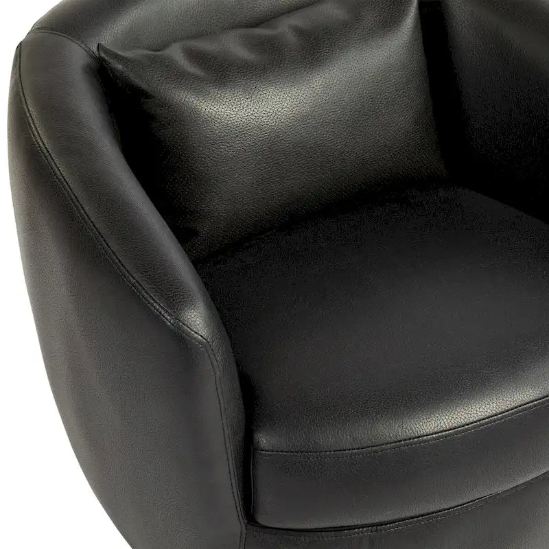 Fauteuil pivotant avec rangement intégré – Marron/Rouge/Noir, Fauteuil de salon rembourré