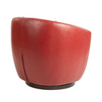 Fauteuil pivotant avec rangement intégré – Marron/Rouge/Noir, Fauteuil de salon rembourré