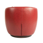 Fauteuil pivotant avec rangement intégré – Marron/Rouge/Noir, Fauteuil de salon rembourré