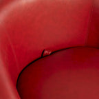 Fauteuil pivotant avec rangement intégré – Marron/Rouge/Noir, Fauteuil de salon rembourré