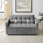Canapé-lit réglable moderne de 55,5 cm en velours avec poches latérales