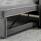 Canapé-lit réglable moderne de 55,5 cm en velours avec poches latérales