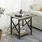 Table d'appoint industrielle de 60 cm – 60 P x 60 L x 59,5 H cm