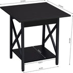 Table d'appoint industrielle de 60 cm – 60 P x 60 L x 59,5 H cm