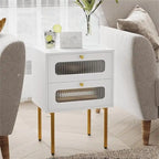 Table de chevet avec tiroirs pour chambre à coucher - 11,8P x 15,7L x 22,4H