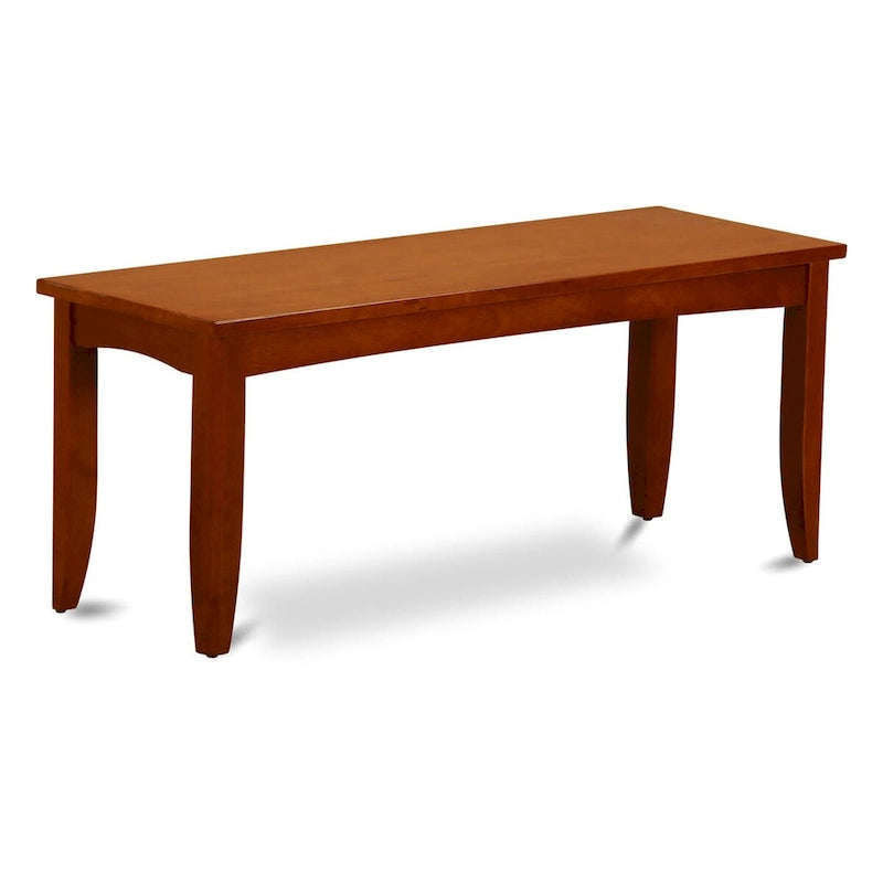 Banc de salle à manger en bois d'hévéa avec assise rembourrée – 132x38x43 cm, Plusieurs finitions disponibles