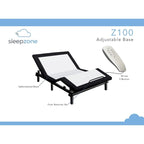 Ensemble matelas en mousse à mémoire de forme 12 pouces Sleep Zone Pacifica et sommier réglable Z100