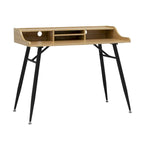 Bureau de secrétaire moderne de 45 pouces avec rangement – Finition Frêne/Ciment, Bureau à domicile