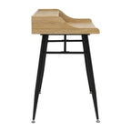 Bureau de secrétaire moderne de 45 pouces avec rangement – Finition Frêne/Ciment, Bureau à domicile