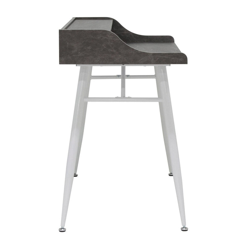 Bureau de secrétaire moderne de 45 pouces avec rangement – Finition Frêne/Ciment, Bureau à domicile