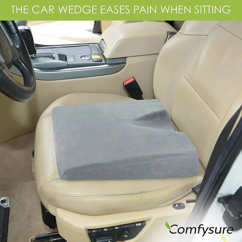 Coussin compensé pour siège de voiture – Gris/Bleu, Oreiller de soutien ergonomique pour la conduite