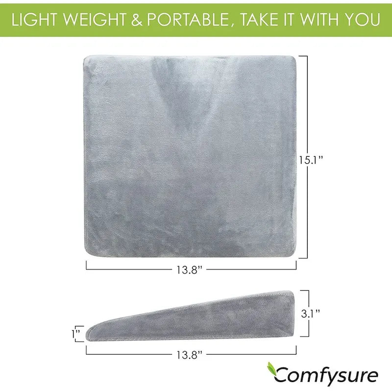 Coussin compensé pour siège de voiture – Gris/Bleu, Oreiller de soutien ergonomique pour la conduite