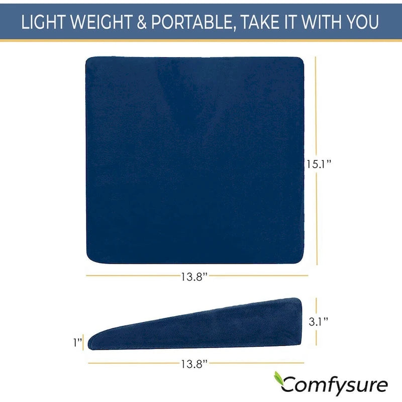 Coussin compensé pour siège de voiture – Gris/Bleu, Oreiller de soutien ergonomique pour la conduite