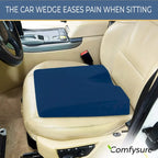 Coussin compensé pour siège de voiture – Gris/Bleu, Oreiller de soutien ergonomique pour la conduite