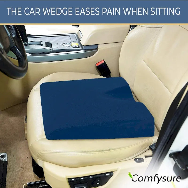 Coussin compensé pour siège de voiture – Gris/Bleu, Oreiller de soutien ergonomique pour la conduite