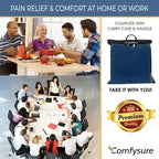 Coussin compensé pour siège de voiture – Gris/Bleu, Oreiller de soutien ergonomique pour la conduite