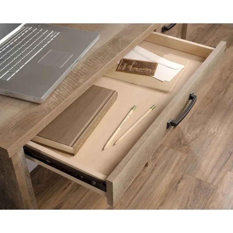 Bureau d'écriture bas moderne – Fini Chêne Lintel, Noir, 43.15x19.29x29.53 in