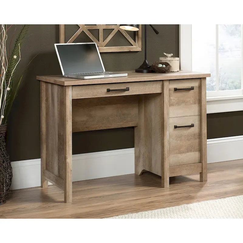 Bureau d'écriture bas moderne – Fini Chêne Lintel, Noir, 43.15x19.29x29.53 in