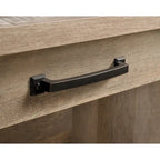 Bureau d'écriture bas moderne – Fini Chêne Lintel, Noir, 43.15x19.29x29.53 in