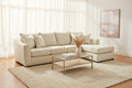Vibrant Vision Oatmeal Chaise Sofa