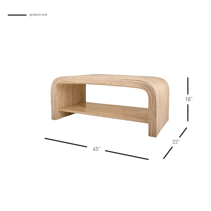 Table basse et table d'appoint en rotin – Style bohème, texture tressée naturelle