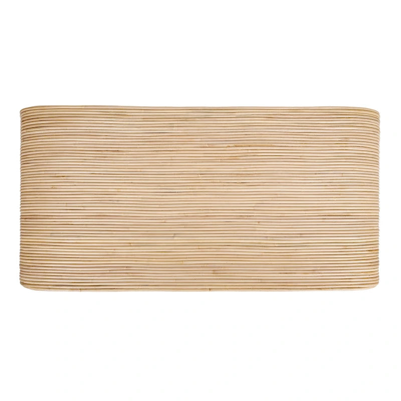 Table basse et table d'appoint en rotin – Style bohème, texture tressée naturelle