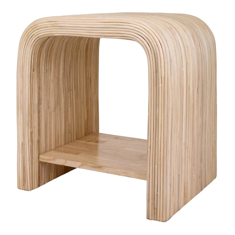 Table basse et table d'appoint en rotin – Style bohème, texture tressée naturelle