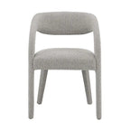 Ensemble de 2 chaises de salle à manger rembourrées en tissu bouclé – Noir/Ivoire/Taupe, chaise de salle à manger moderne
