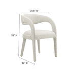 Ensemble de 2 chaises de salle à manger rembourrées en tissu bouclé – Noir/Ivoire/Taupe, chaise de salle à manger moderne