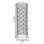 Porte-parapluie rond noir à design horizontal pour l'intérieur et l'extérieur avec bac de récupération d'eau