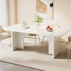 Grande table de salle à manger de 160 cm pour 4 à 6 personnes, table de cuisine rectangulaire moderne