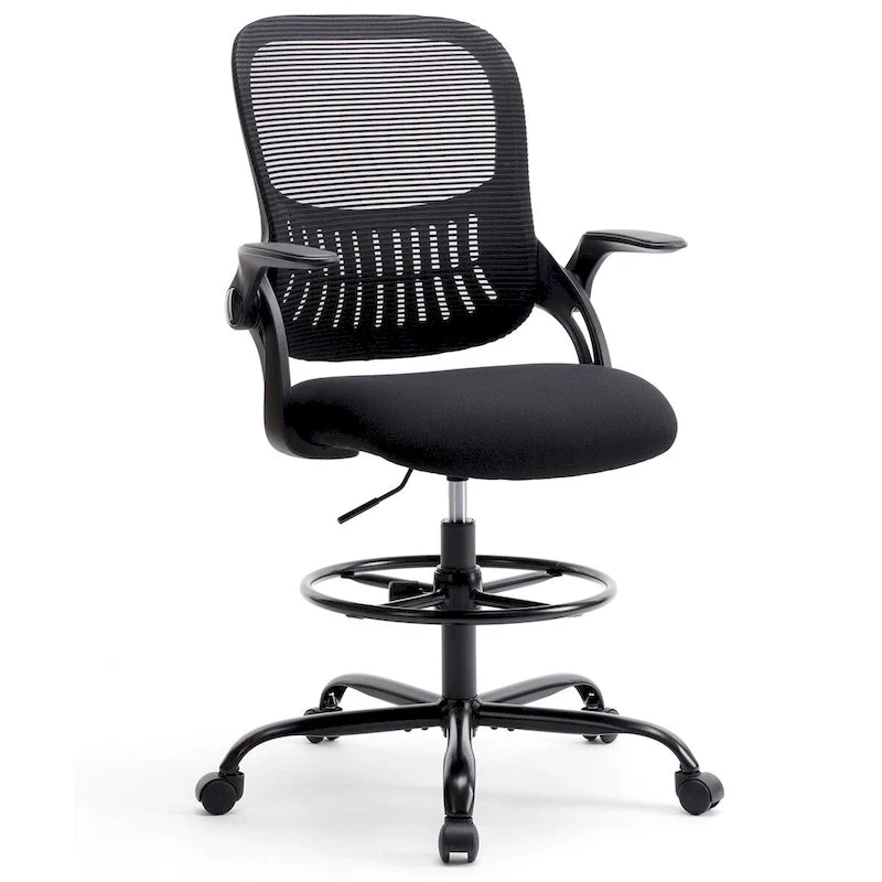 Chaise de bureau haute ergonomique avec accoudoirs relevables
