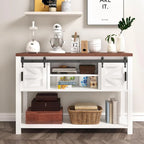 Console rustique de style ferme et industriel avec étagère
