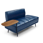 Banc de bout de lit de 56,3 pouces, rembourré en similicuir – Bleu/Vert/Gris, Large banc de chambre